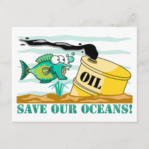 "Red onze oceanen" Briefkaart