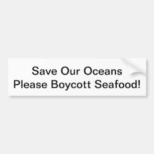 Red onze oceanen bumpersticker