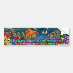Red onze oceanen bumpersticker 1