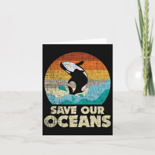 Red onze oceanen Orka Whale - Earth Day en het kli Kaart