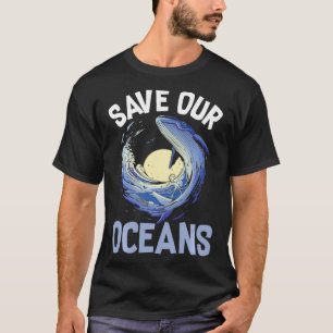 Red onze oceanen Orka Whale milieuvriendelijk klim T-shirt