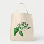 Red onze Oceans Cute Turtle Tote Bag (Voorkant)