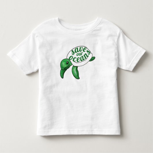 Red onze Oceans Zee Turtle Kinder Shirts (Voorkant)