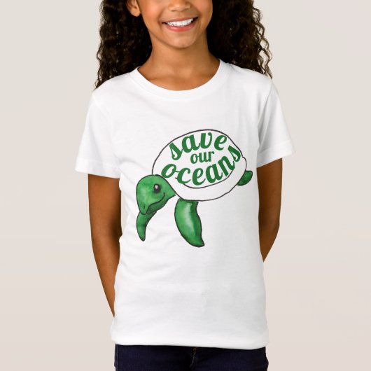 Red onze Oceans Zee Turtle T-shirt (Voorkant)