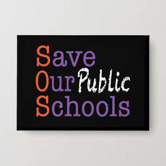 Red onze openbare scholen button (Voorkant)