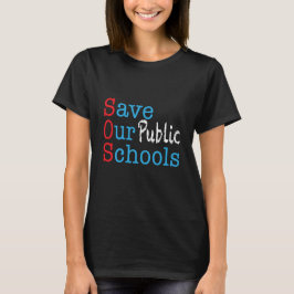 Red onze openbare scholen SOS T-shirt