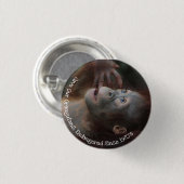Red onze orangutans ronde button 3,2 cm (Voorkant /achterkant)