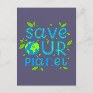Red onze planeet briefkaart