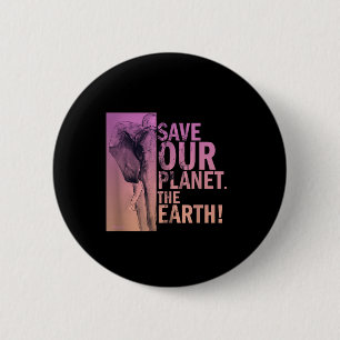 Red onze planeet De Aarde Olifant Milieu P Ronde Button 5,7 Cm