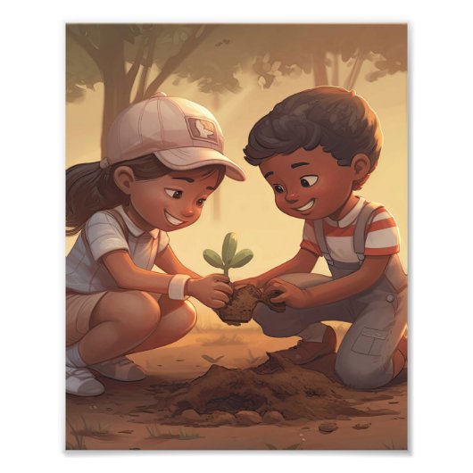 Red onze planeet foto afdruk (Voorkant)