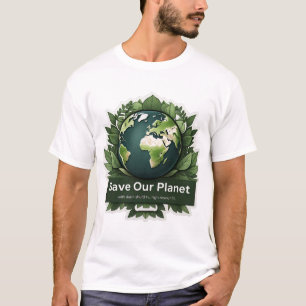 Red onze planeet – Natuur-geïnspireerde milieuvrie T-shirt