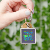 Red onze planeet sleutelhanger (Hand)