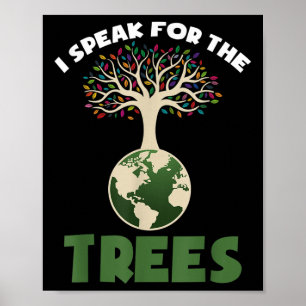 Red onze planeet voor milieubescherming bomen poster