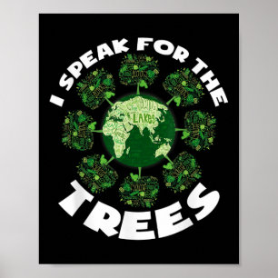 Red onze planeet voor milieubescherming bomen poster