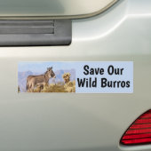 Red onze wilde burros bumpersticker (Op auto)