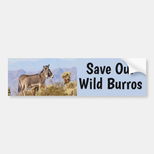 Red onze wilde burros bumpersticker (Voorkant)