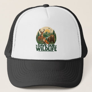 Red onze wilde dieren Vintage bosdier Trucker Pet