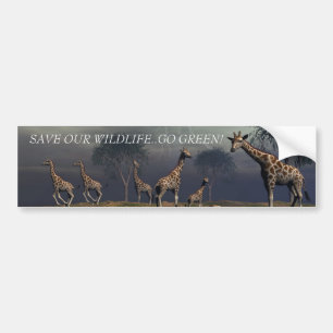 RED ONZE WILDE LEVEN..GA NAAR GROEN! BUMPERSTICKER