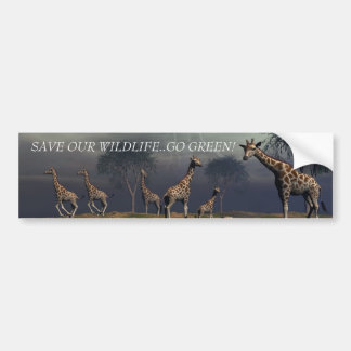 RED ONZE WILDE LEVEN..GA NAAR GROEN! BUMPERSTICKER