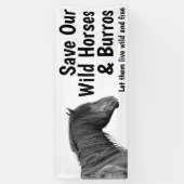 Red onze wilde paarden 2,5 x 6 spandoek (Verticaal)