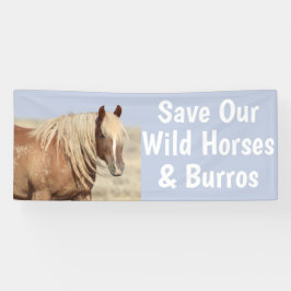 Red onze wilde paarden 2,5 x 6 spandoek