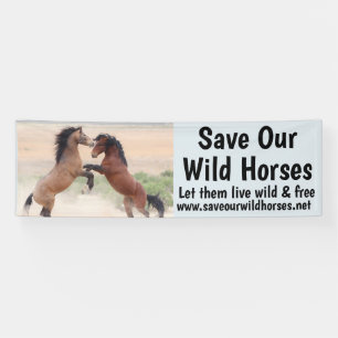 Red onze wilde paarden 2,5 x 8 banner