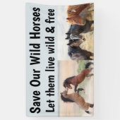 Red onze wilde paarden 3 x 5 spandoek (Verticaal)