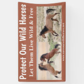 Red onze wilde paarden 3 x 5 spandoek (Verticaal)