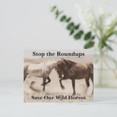 Red onze wilde paarden briefkaart (Staand voorkant)
