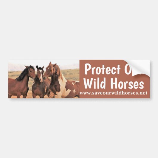 Red onze wilde paarden bumpersticker (Voorkant)