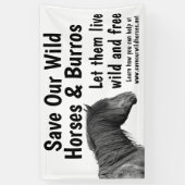 Red onze wilde paarden met 3 x 5 banner (Verticaal)