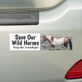 Red onze wilde paarden reiziger bumpersticker (Op auto)