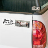 Red onze wilde paarden reiziger bumpersticker (Op Truck)