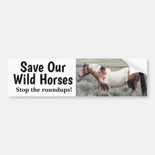 Red onze wilde paarden reiziger bumpersticker (Voorkant)