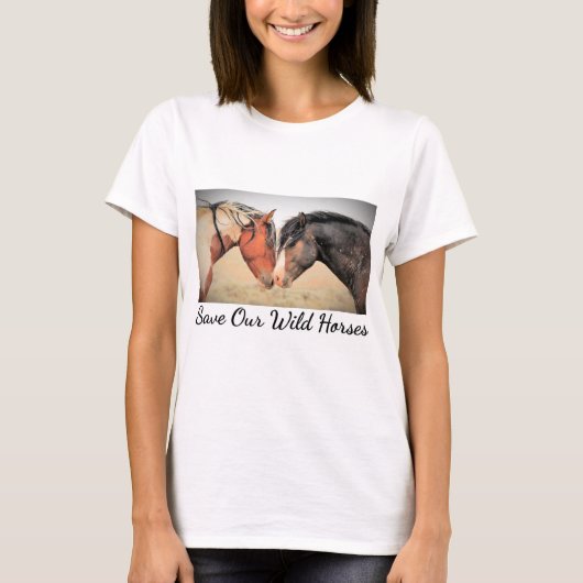 Red onze wilde paarden t-shirt (Voorkant)
