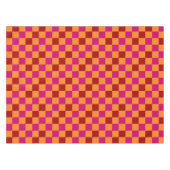 Red Orange Pink Checkered Pattern Design  Tafelkleed (Voorkant (Horizontaal))