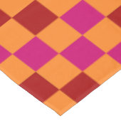 Red Orange Pink Checkered Pattern Design  Tafelkleed (Gekanteld)