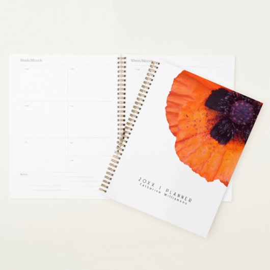 Red Orange Poppy Personalised 2026 (Devant avec enveloppe)
