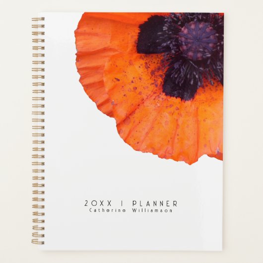 Red Orange Poppy Personalised 2026 (Devant)