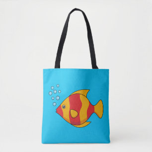 Red Orange Tropical Fish Draagtas