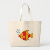 Red Orange Tropical Fish Grote Tote Bag (Voorkant)