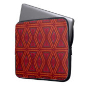 Red Oranje Abstract Star Diamond Electronics Bag Laptop Sleeve (Voorkant Links)