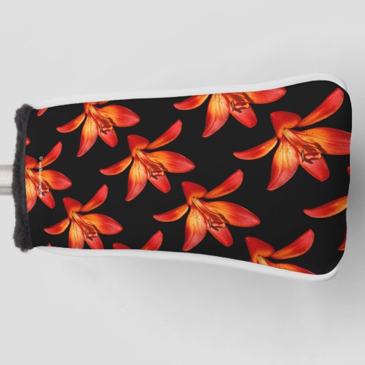 Red Oranje Asiatic Lily Gran Paradiso Golfheadcover (Voorkant)
