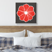 Red Oranje Flower Art Canvas (Insitu (Slaapkamer))