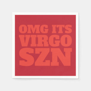 Red Oranje OMG Het is Virgo SZN Cool Servet