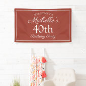 Red Oranje White 40e verjaardag Spandoek (Insitu)