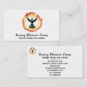 *~* RED ORANJE YELLOW Rings of Fire Black Phoenix Visitekaartje (Voorkant / Achterkant)