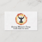 *~* RED ORANJE YELLOW Rings of Fire Black Phoenix Visitekaartje (Voorkant)