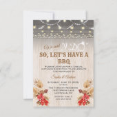 Red Orchids Pampas Grass Wood After I DO BBQ Kaart (Voorkant)