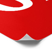 Red Order Here Diner Wall Art Poster Imprimer (Coin)